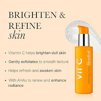 Rodial Vitamin C Brightening Facial Cleanser 4.6 fl oz - Daily Gel Face Wash with Vitamin C, Glycolic & Lactic Acids for Smoother, Firmer, More Radiant Skin