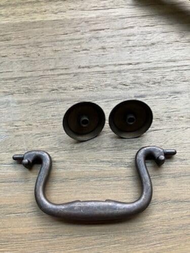 Vintage Furniture Chippendale Drawer Bail Knocker Pull 3 1/2" C-C Handle Antique Brass