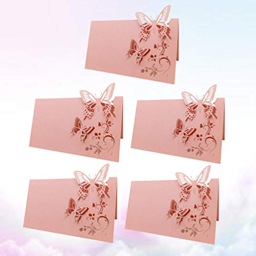 Cartões de mesa NUOBESTY 50 peças, cartões de mesa, cartões de assento com estampa de borboleta, bar