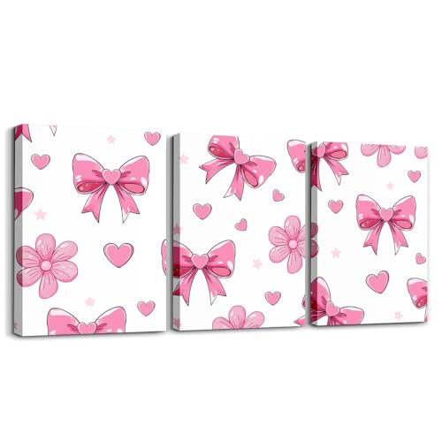 Toile murale nœud papillon rose pour créer un cocon de douceur dans la chambre