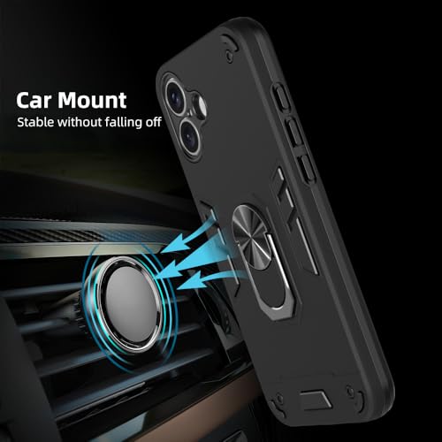 Image of NDCOM for iPhone 16 Plus Back Cover | Premium iPhone 16 Plus Cover | Kickstand Ring Holder Case