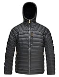 hardland Men’s Packable Down Jacket Hooded Lightweight Winter Puffer Coat Outerwear Charcoal Grey...