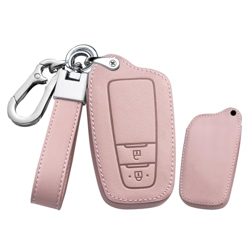 Boîtier de clé en cuir véritable pour Toyota Auris Camry Yaris de qualité