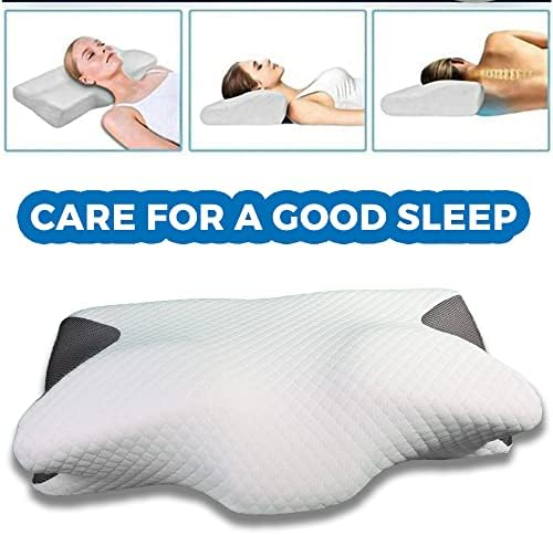 Memory Foam Cervical Pillow - Orthopedic Contour Pillow For Neck and shoulder Pain Relief, Bed Pillow for Side Sleepers Back and Stomach, Removable Pillowcase