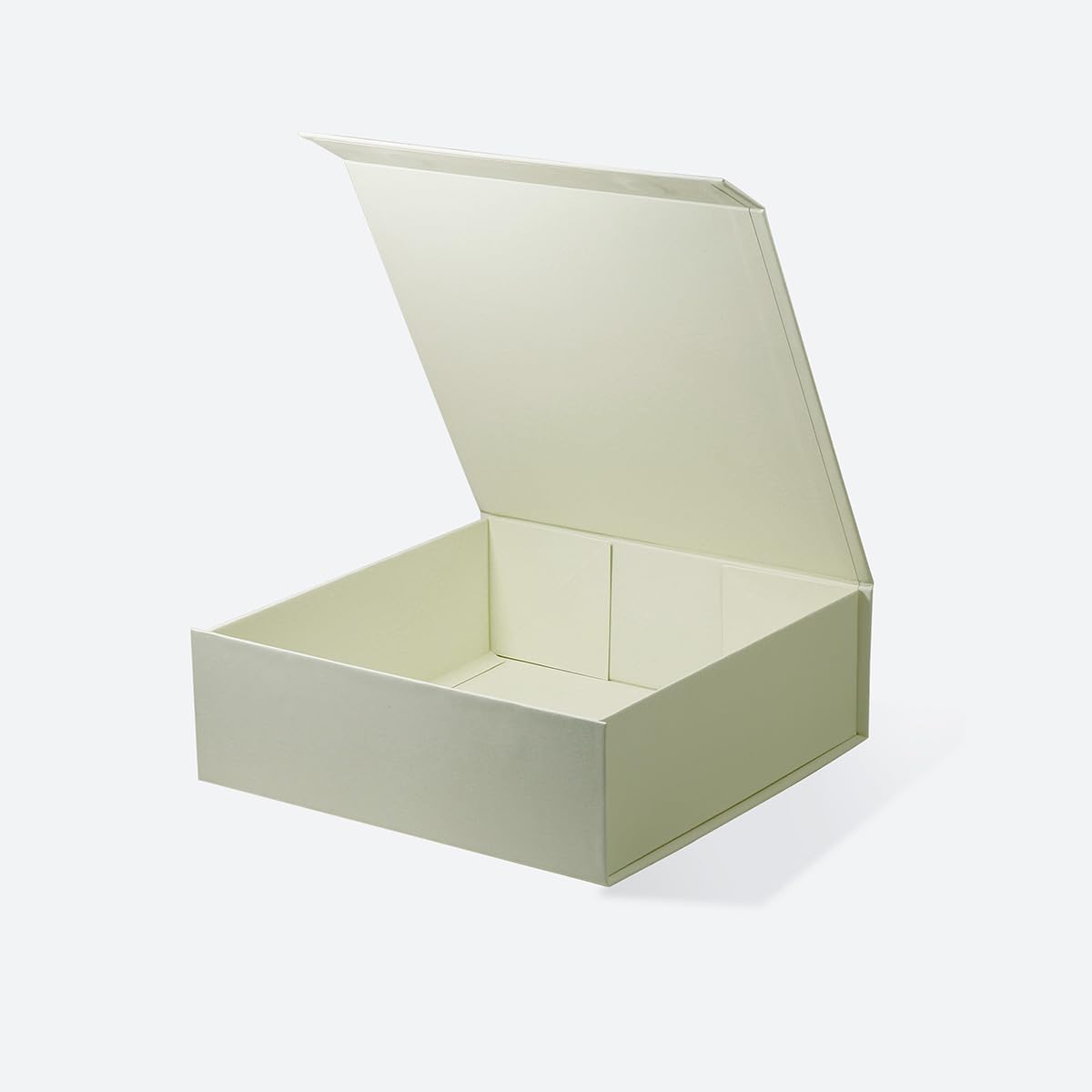 Geoto 9.25"×9.25"×3.14" A5 Square Size Luxury Rigid Foldable Magnetic Closure Collapsible Gift Packaging Boxes(Ivory) image 2