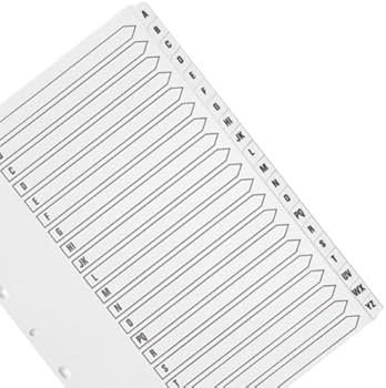 Amazon.com: Q-Connect KF01532 Index A4 Multi-Punched A-Z 20 Part
