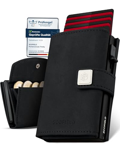 SF SCOFIELD Geldbörse Herren | Portmonee Herren für 11-12 Karten | Geldbeutel RFID Schutz | Portemonnaie | Wallets for Men | Smart Wallet | Kreditkartenetui | Slim Wallet | Kartenetui Klein