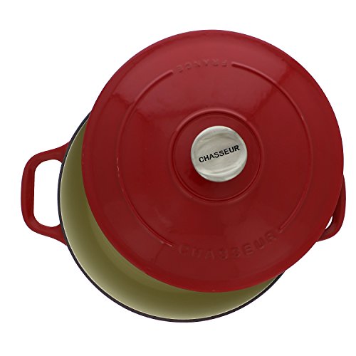 Chasseur 3.25-Quart Red French Enameled Cast Iron Round Dutch Oven #TOP1