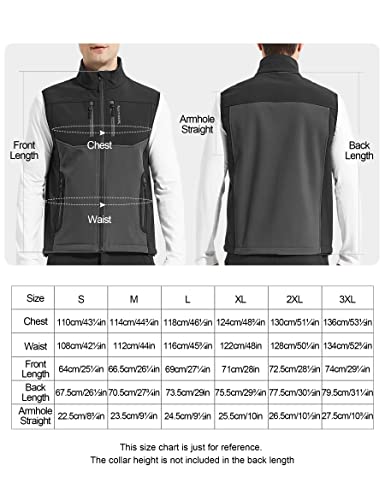 Chaleco softshell KUTOOK para hombre con forro polar transpirable y resistente al viento HC201 6