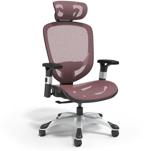 staples hyken ergonomic swivel task chair adjustable with breathable mesh amp lumbar support perfect for homeamp office maroon