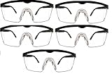 MAHA STANDARD GLOSSY (PACK OF 5) Safety Clear Glasses Goggles Eye Protection Personal Equipment Anti-fog Transparent For Construction, Woodwork Laboratory, Chemistry, construction protect Glasses