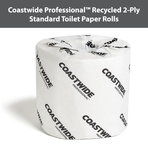 Image of Coastwide Professional Recycled Toilet Paper, 2-ply, White, 360 Sheets /Roll, 48 Rolls /Case