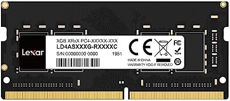 Lexar SODIMM 8GB DDR4 RAM, 3200 MHz, 260-Pin DDR4 SODIMM Laptop Ram, High-Performance SO-DIMM, PC Laptop Computer Memory