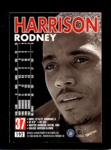 1998 SkyBox Premium #192 Rodney Harrison NMMT Chargers HOF image 4