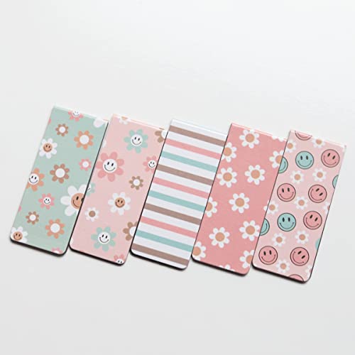 Groovy Floral Magnetic Bookmarks, 5 Piece Set, Perfect Gift For Kids, Women, Teachers #TOP5
