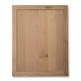 Raw Rustic White Oak Shaker Replacement Door - 16.5W X 34H | Ready to Paint | Solid Wood | American Made | Cabinet Refacing Doors