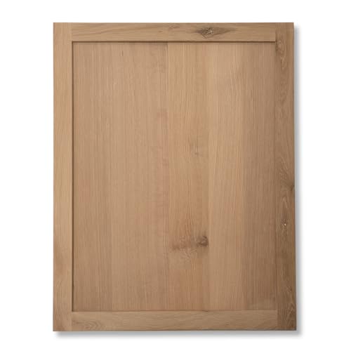 Raw Rustic White Oak Shaker Replacement Door - 15.75W X 34H | Ready to Paint | Solid Wood | American Made | Cabinet Refacing Doors