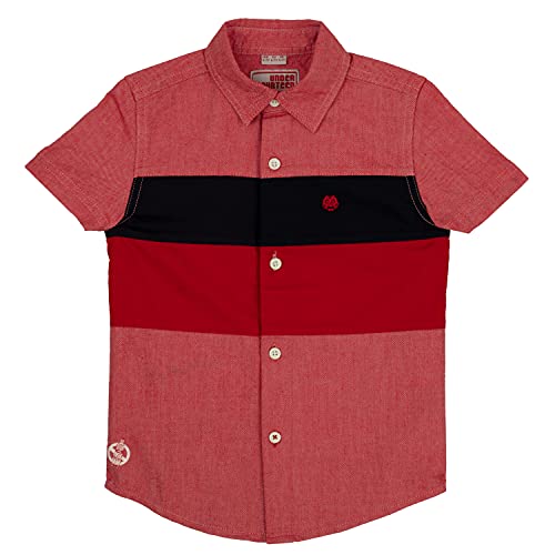 Image of Under Fourteen Only Boys Shirt, 100% Cotton Half Slevees Narrow Collar Regular Fit Printed Shirts for Kids Boys.