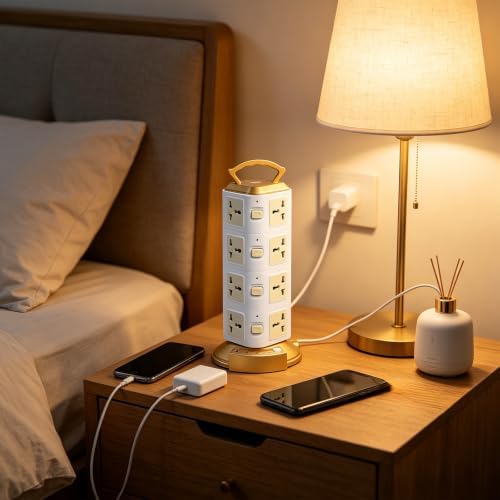 Surge Protector Power Strip Tower, Power Strips with Surge Protection，8 — view 6