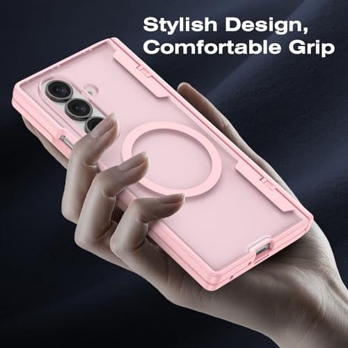 Ruky for Galaxy Z Fold 7 Case with Built-in Privacy Screen Protector, Pink by Ruky - Used condition - Image 9