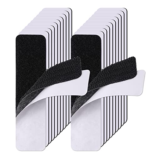 Thinp 20 Sets Hook And Loop Tape, Self Adhesive Hook Loop Strips Heavy Duty Sticky Back Fasteners Tape Strip Fastener For Mounting Hanging Crafting Organization (1X4 Inch) #TOP7