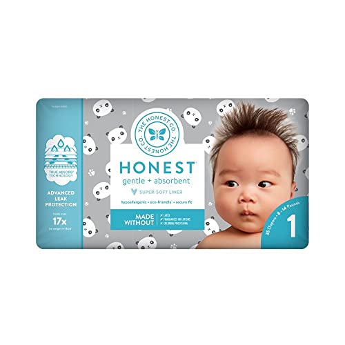 Image of THE HONEST COMPANY Pandas Size 1 Diapers, 35 CT