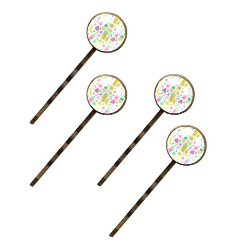Épingles à cheveux fruits finies les mèches rebelles : lot de 4 pinces smoothies confort