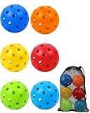 HOTWIND 6-Pack Backyard Golf Game Replacement Balls Colorful 3' Practice Golf Balls with Carry Bag Compatible with Yard Games Perfect for Family Outdoor Party Play