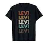 Levi Name, Retro Design T-Shirt