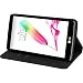 Produktbild PhoneNatic Kunst-Lederhülle kompatibel mit LG G4 Stylus - Book-Case schwarz + 2 Schutzfolien