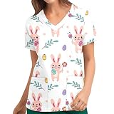 ◕‿◕ Uniforme, top da donna, Babbo Natale, stampa a maniche corte, infermiera, dottore, abiti da lavoro, abiti da lavoro, abiti da lavoro e abbigliamento da ospedale, versione normale, top con scollo a V, versione classica, nessun sigillo, top uniforme da donna, per infermieri, medici , Scollo a V, senza tasche, maniche corte stampate, scollo a V. Top medicale con scollo a V femminile sanitario uniforme