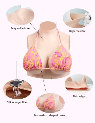 Realistic Silicone Breastplate – Fake Boobs for Cosplay, Crossdressing & Transgender Transition B-G Cup Silicone Breast Forms3
