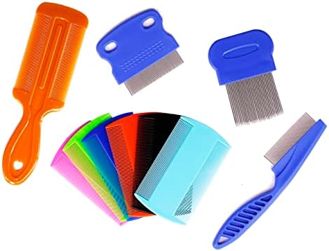 XIAOXGXF Set of 10 Pcs Dog Lice Combs Pet Grooming Flea Comb Cat Tear Stain Comb