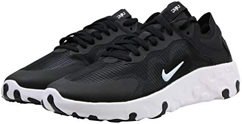 nike renew lucent trainers in black white & gunsmoke