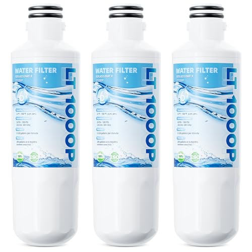 PANDEELS LT1000P ADQ747935 Water Filter Replacement for LG LT1000P/PC/PCS, ADQ74793501, ADQ74793502, Kenmore 46-9980, Pack of 3