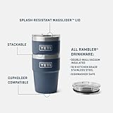 YETI Rambler Cup, Vacuum Insulated Stainless Steel Stackable Cup with Magslider Lid, Navy, 16 oz (473 ml) - Image 3