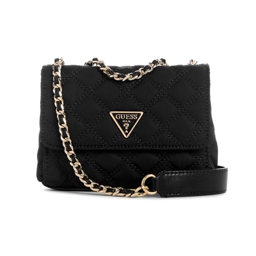 GUESS Mini aba conversível Giully com 2 compartimentos, preta, Preto, One Size