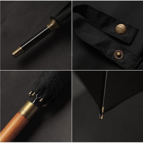 Paraguas para lluvia AVFORA Windproof anti-viento con mango de madera ergonómico 5