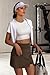 NIASHOT Womens Skort Summer Tennis Skirt Mini Golf Skirts High Waisted Athletic Skorts Workout Coffee 2XL