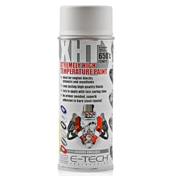 E-TECH XHT003 XHT White Extremely High Temperature Spray Paint 650'C - 400ml
