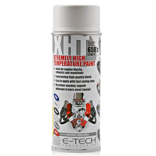 E-TECH XHT003 XHT White Extremely High Temperature Spray Paint 650'C - 400ml