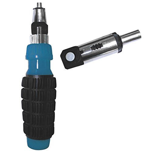 Promobo Set Schraubendreher A Ratsche Multifunktions Präzision Schwenkkopf 18 Bits mit Wandhaltern-2