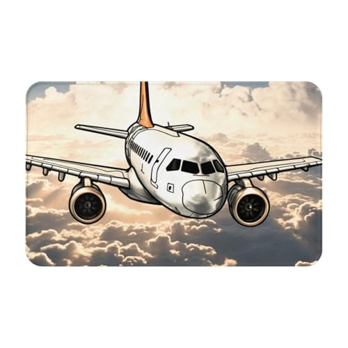 Tapis de bain en flanelle et paillasson extérieur facile à nettoyer - 2