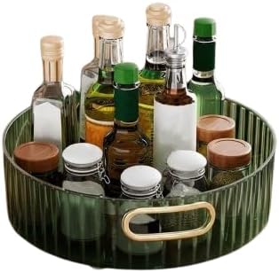 Multi-Purpose Rotating Round Organiser Tray, 360° Tabletop Turntable Storage Tray for Kitchen, Dining Table, Bathroom & Office Use (Pack of 1 | Multicolor)