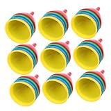DECOMELODY 50 piezas Mini Embudos de Plástico PP Reutilizables para Líquidos y Sólidos Resistentes y Fáciles de Usar Colores Aleatorios para Laboratorio y Cocina Color Color Aleatorio