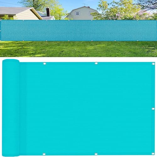 YANHONG Balcony Privacy Screen 55 x 950 cm(22 x 374inch) Protective Screens Balcony Screen Privacy Protection HDPE Opaque UV Protection for Balcony and Patio, Blue