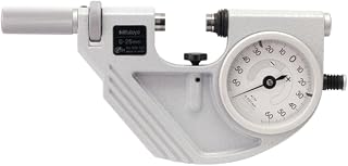 Mitutoyo 523-121 Dial Snap Meter, 0-25mm Range, 0.001mm Graduation, Plus /-0.060mm Indicating Range