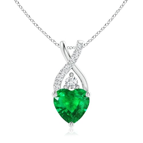 Angara Emerald Pendant with Diamond Bale