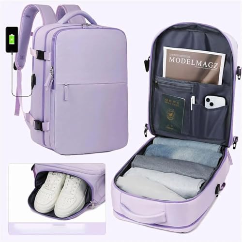 Levette Bag, Birdesc Backpack, Levette Vacuum Backpack, Waterproof Large Capacity for Airlines with Shoe Compartment (Black)2