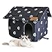 MUYG Cat House for Outdoor,Weatherproof Warm Feral Cats Shelter Outside/Indoor Collapsible Insulated Pet Houses Foldable Stray Cat Tent Cave for Kitty Puppy Small Animals Four Season(Black)